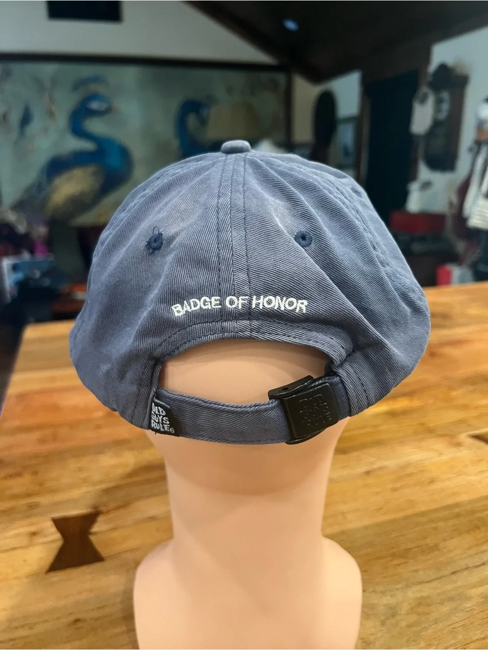 Navy Blue Fire Rescue Baseball Hat Old Guys Rule